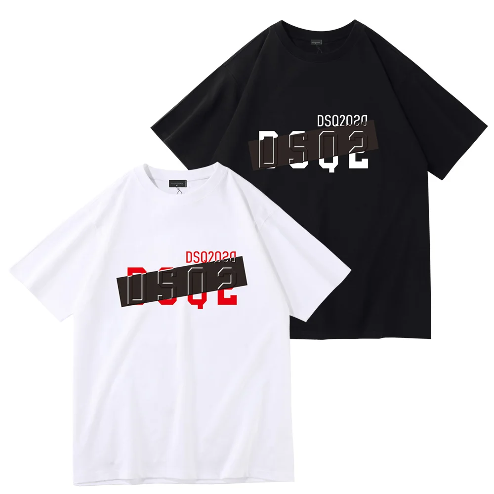 Top Trends: Dsq2 Brand 2023 New Cotton Style Men&#039;s And Women&#039;s DSQ2 Letter Casual O-Neck T-shirt Short Sleeve Tees T-shirt For Men Shoppable Styles