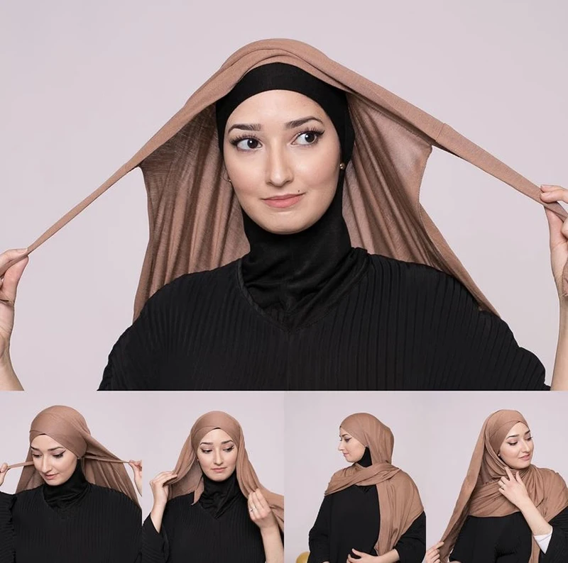 Top Trends: New Premium Instant Hijab Scarf Jersey Hijabs For Woman Turbans For Women Muslim Fashion Headscarf Turban Head Wrap For Women Shoppable Styles