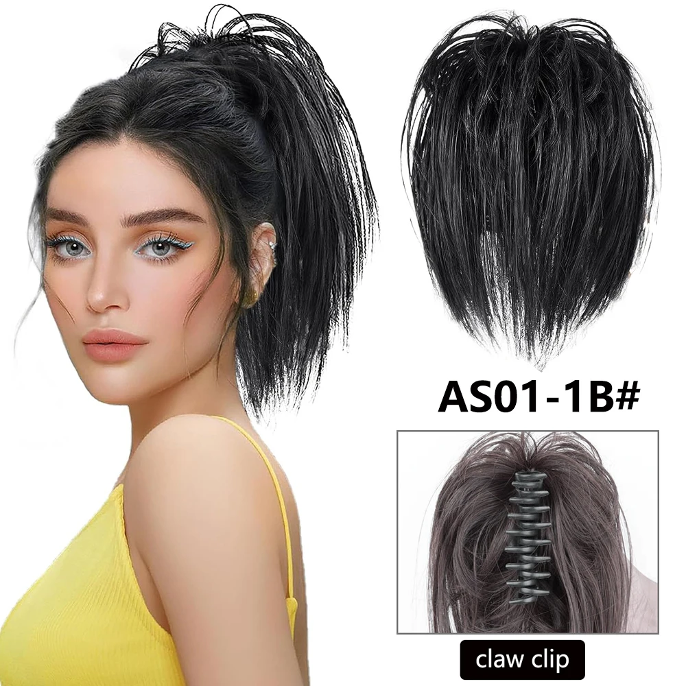 Top Trends: Messy Bun Hair Piece Claw Clip Hair Bun Hair Toppers For Women Claw Clip PonyTail Hair Extension Tousled Updo Wavy Curly Chignon Shoppable Styles