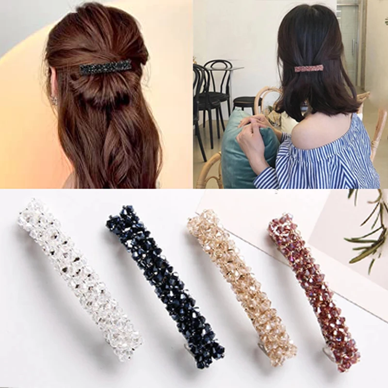 Top Trends: New Korean Elegant Crystal Spring Hair Clips Pins Hairpins Sweet Rhinestone Barrettes Hairgrips For Women Girls Hair Accessories Shoppable Styles