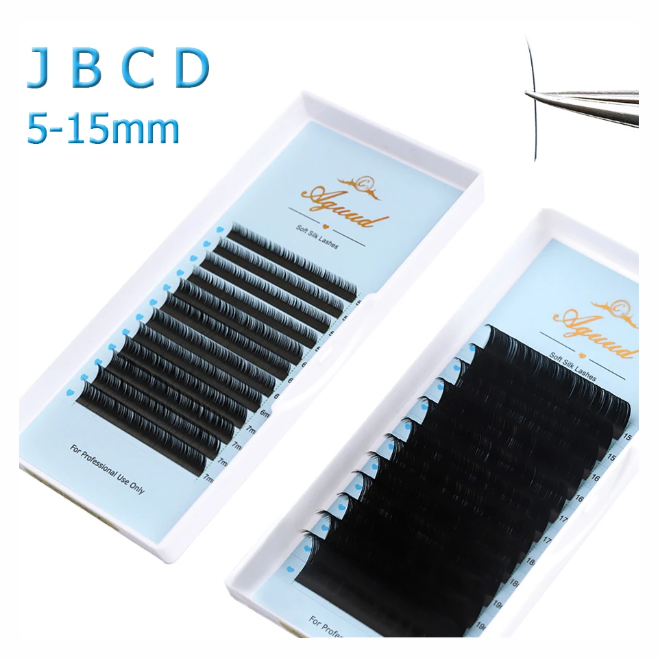 Top Trends: AGUUD J B C D Eyelash Extension Supplies Single Individual Eyelash Faux Mink Russian Volume Lash Extension Soft Silk Lash Cilios Shoppable Styles