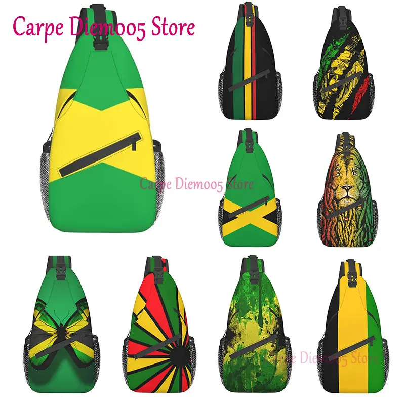 Top Trends: Jamaica Flag Crossbody Backpack Sling Shoulder Bag For Men Women Durable Gym Bag For Cycling Traveling Hiking Daypack Shoppable Styles