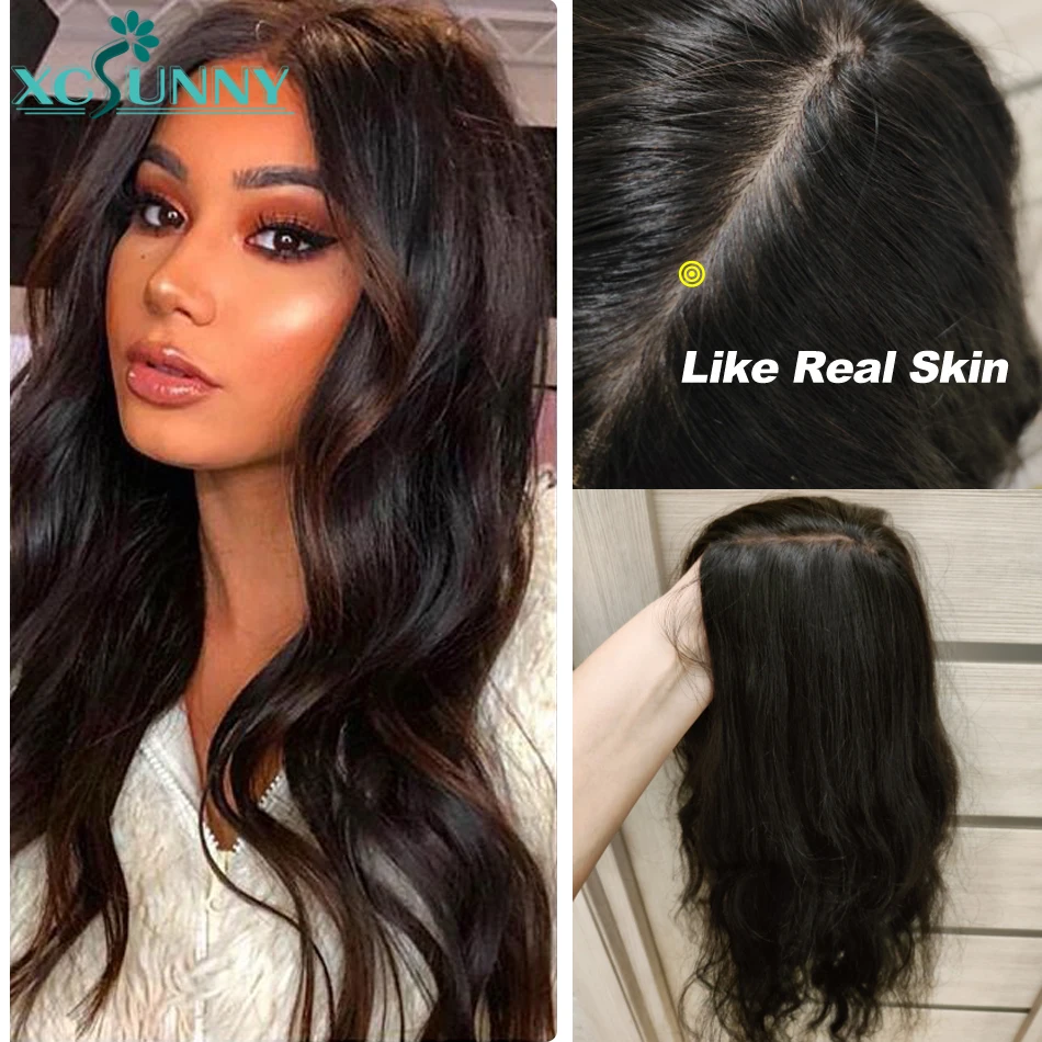 Top Trends: 5x5 PU Scalp Top Lace Front Human Hair Wig 180 Density Wavy Brazilian Transparent Lace Frontal Wig Pre Plucked For Black Women Shoppable Styles