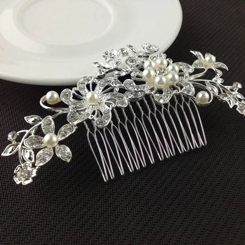 Top Trends: Crystal Pearl Bridal Wedding Tiaras And Crowns Bridal Hair Accessories Wedding Hair Jewelry Rhinestone Tiara Bride Headpiece Shoppable Styles - Image 5