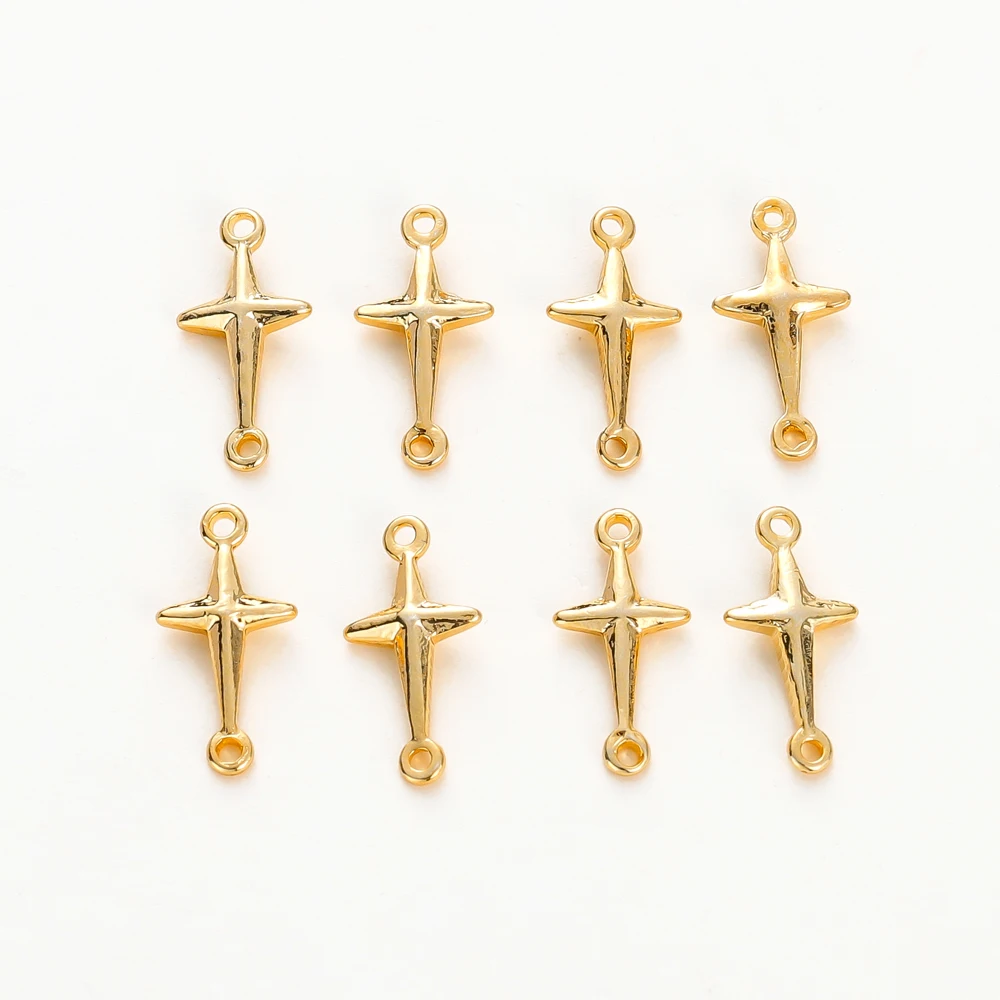 Top Trends: 20PCS 14K 18K Gold Color Plated Brass Mini Stars Heart Pendants For Jewelry Making Handmade DIY Earring Charms Finding Component Shoppable Styles - Image 3