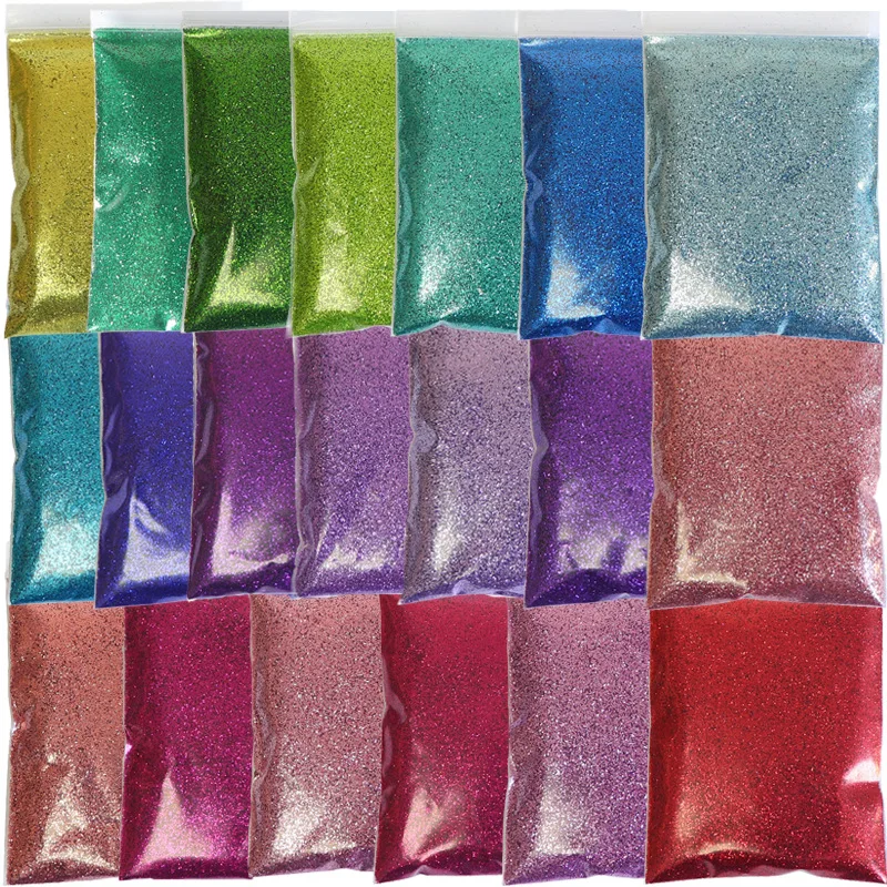 Top Trends: 20Bag / 200g Shiny Fine Nail Glitter Powder Chunky Pigments Decoration For DIY Manicure Accessories Nail Supplies For Professional Shoppable Styles