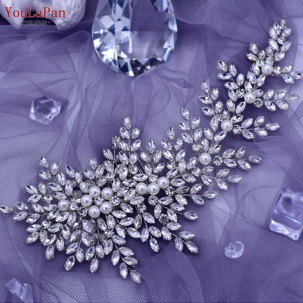 Top Trends: TOPQUEEN HP434 Silver Bridal Headband Wedding Hair Accessories Rhinestone Pearls Bridal Headpiece Hair Ornament Women Headdress Shoppable Styles - Image 5