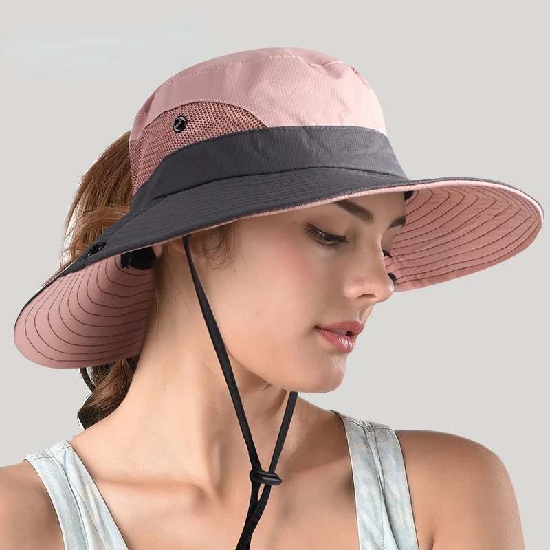 Top Trends: Sun Hats For Women Summer Hat Wide Brim UV UPF Protection Ponytail Outdoor Fishing Hiking Hat For Female 2023 Shoppable Styles