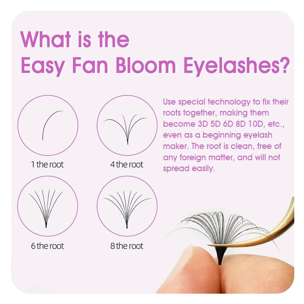 Top Trends: High Quality Masscaku Fast Blooming Eyelashes Easy Fan Faux Mink Eyelash Extension Soft Natural Auto Fanning Lashes Makeup Tools Shoppable Styles - Image 2