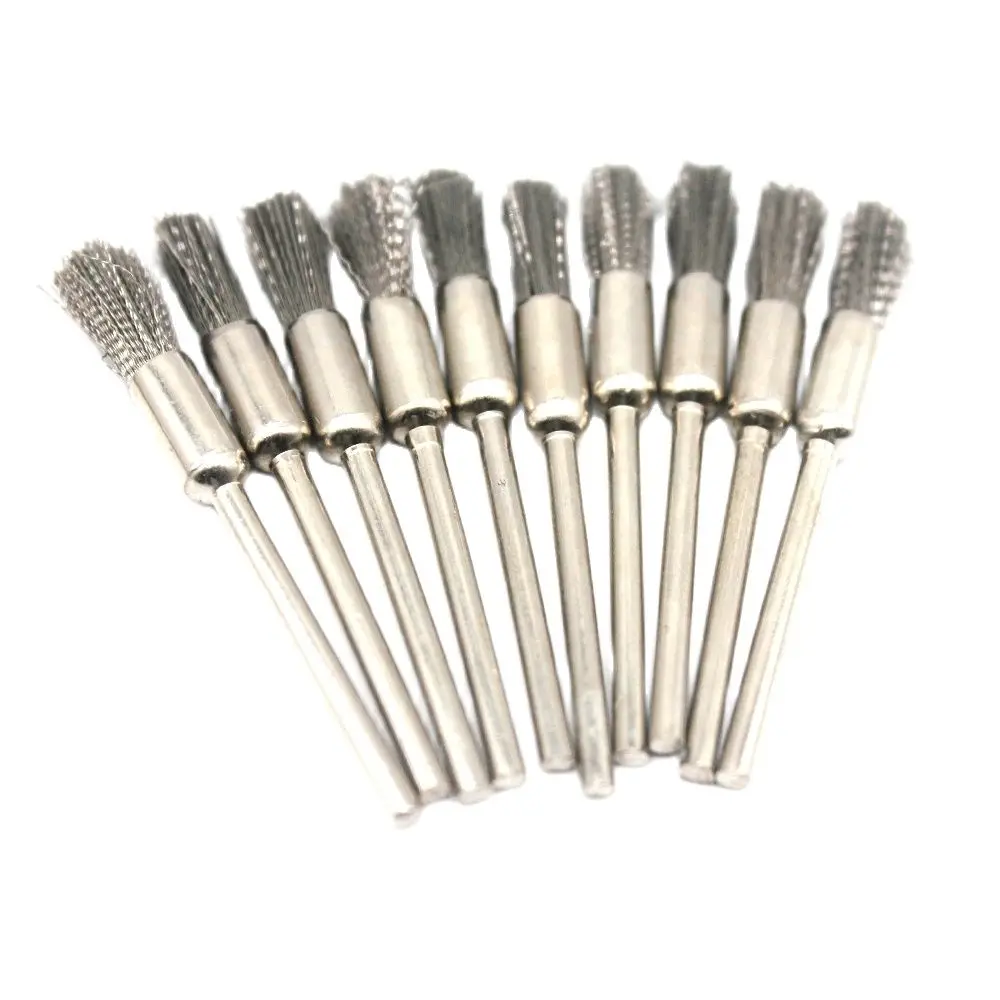 Top Trends: 50PCS Bristle Brush Brass Wire Wheel Brushes For Dremel Accessories 2.35mm Shank Drill Rotary Tools Shoppable Styles - Image 2