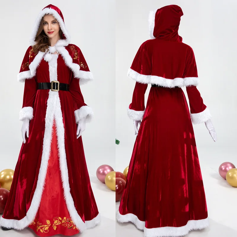 Top Trends: Deluxe Classic Mrs. Claus Christmas Costume Xmas Party Santa Claus Cosplay Women Red Dress Shoppable Styles