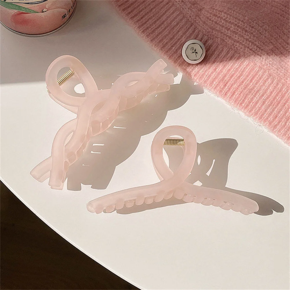 Top Trends: New Large Jelly Color Hair Clip Acrylic Hair Claw Shark Clamp For Women Girls Fashion Summer Updo Headwear Hair Accessories Shoppable Styles - Image 5