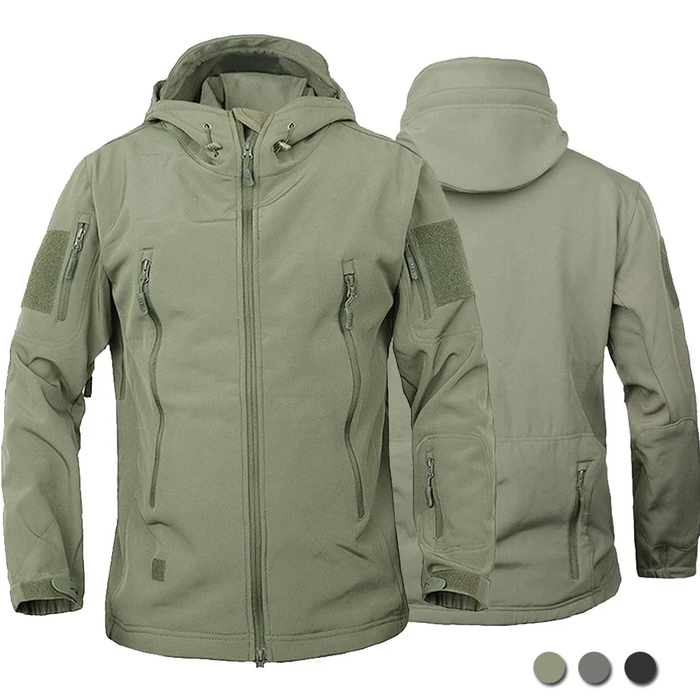 Top Trends: Military Outdoor Jackets Men Shark Skin Soft Shell Tactical Waterproof Windbreaker Army Combat Jacket Mens Hooded Bomber Coats Shoppable Styles