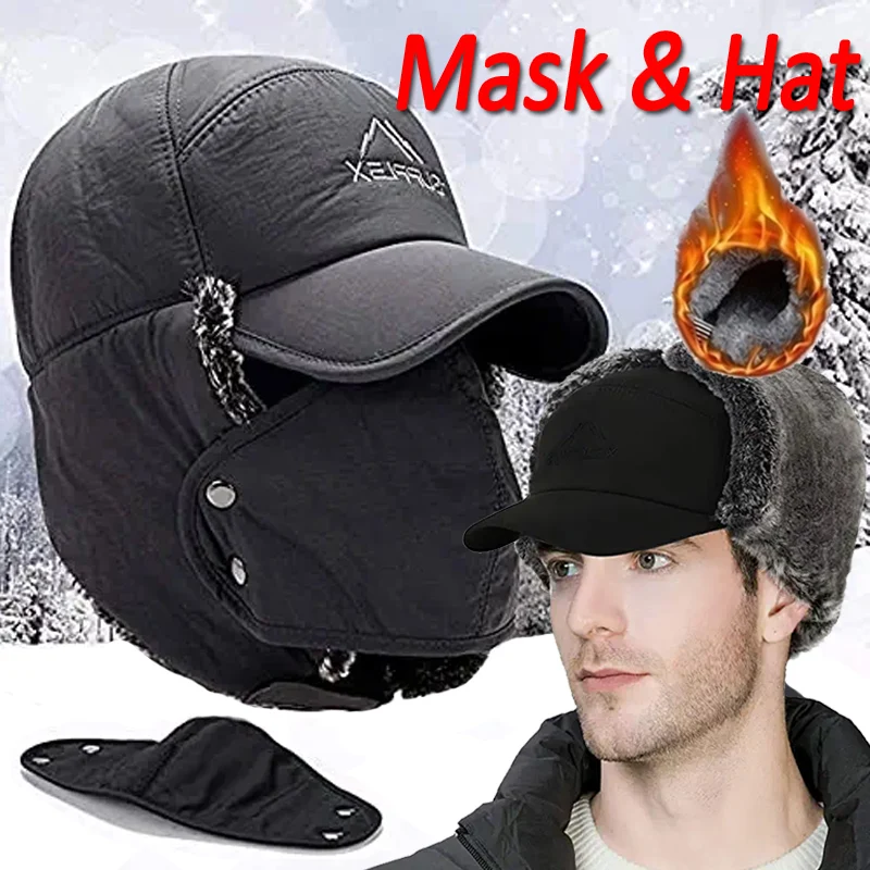 Top Trends: Men Winter Multifunctional Cold-proof Warm Cotton Cap Lei Feng Bomber Hat Warm Ear Protection Caps Windproof Ear Protection Hats Shoppable Styles