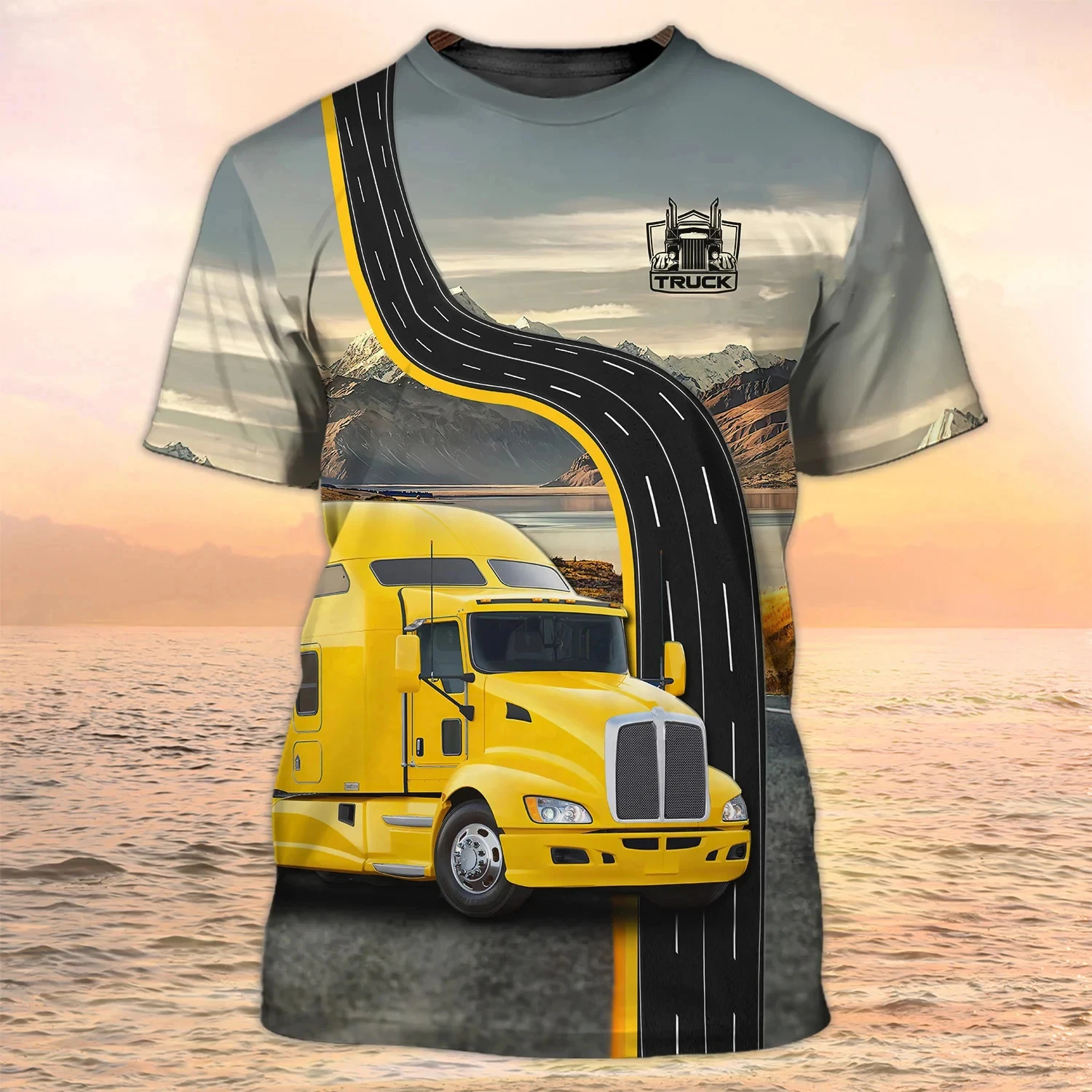 Top Trends: New Trucker Shirt Men&#039;s T-shirt 3D Truck Print Uniform Short Sleeve Tops 2024 Harajuku Clothing Summer O Neck Oversized Pullover Shoppable Styles