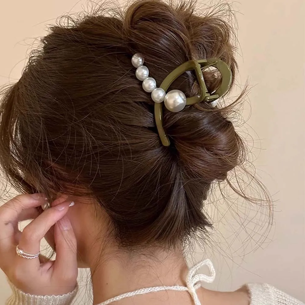 Top Trends: Cross Pearl Hair Clip For Women Fashion French Elegant Hairgrips Korean Style Hair Claw Clips Girls Hairpin New Hair Accessories Shoppable Styles