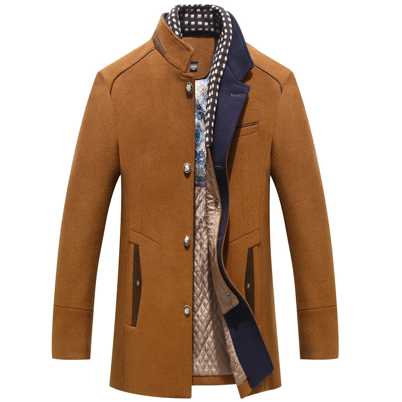 Top Trends: Men&#039;s Woolen Jacket Men&#039;s Mao Suit Stand Collar Middle-aged Men&#039;s Woolen Men&#039;s Coat In Autumn And Winter 2023 Wool Coat Men Shoppable Styles