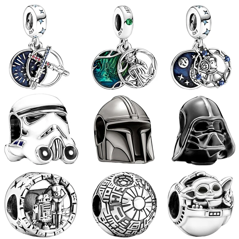 Top Trends: Fit Original Pandora 925 Silver Bracelet Star Wars Hot Toys Jewelry Charms Beads Womens Bracelet Fine DIY Birthday Making Gifts Shoppable Styles