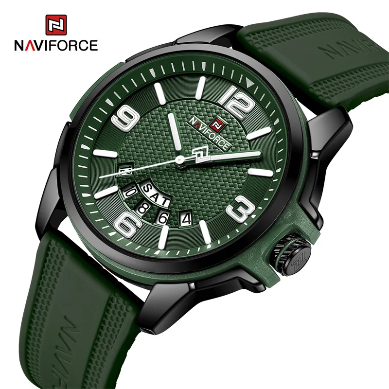 Top Trends: Original Brand NAVIFORCE New Quartz Watch For Men Waterproof Silicone Strap Business Male Classic Wristwatches Auto Date Clock Shoppable Styles