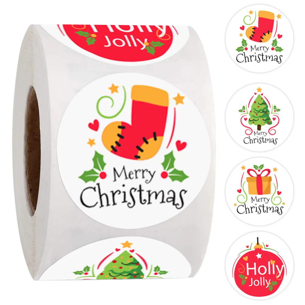 Top Trends: 4 Styles 25MM Round Sealed Label Christmas Sticker For Small Bussiness Gift Boxes Packages Holiday Decoration Supplies Wholesale Shoppable Styles