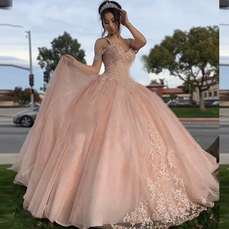 Top Trends: Strap Ball Gown Quinceanera Dresses 15 Party Sexy Sweetheart Lace Vestidos De Debutante Birthday Ballkleid Hot Shoppable Styles