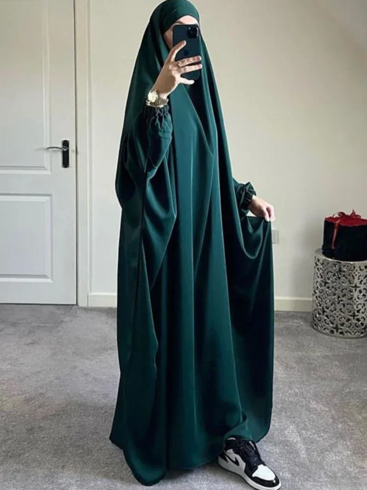 Top Trends: Ramadan Eid Hooded Abaya Women Prayer Garment Muslim Jilbab Loose Long Dress Abayas Dubai Turkey Islamic Clothes Djellaba Femme Shoppable Styles