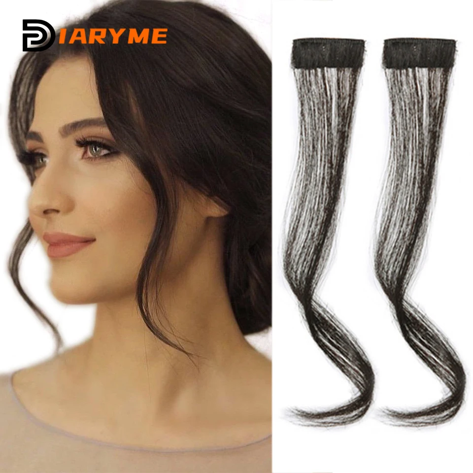 Top Trends: Synthesis Bangs Wig Hair Extensions Curly Clip-on Hair Front Side Long Wavy Bangs With Clip Invisible Fringe Fake Hair Hairpiece Shoppable Styles