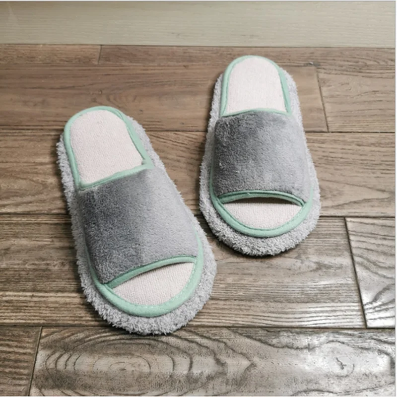 Top Trends: Color Open Toe / wrapped Mouth Spring And Autumn Lazy Person Floor Sweeping Cloth Cleaning Slippers Can Be Disassembled And Washed Shoppable Styles