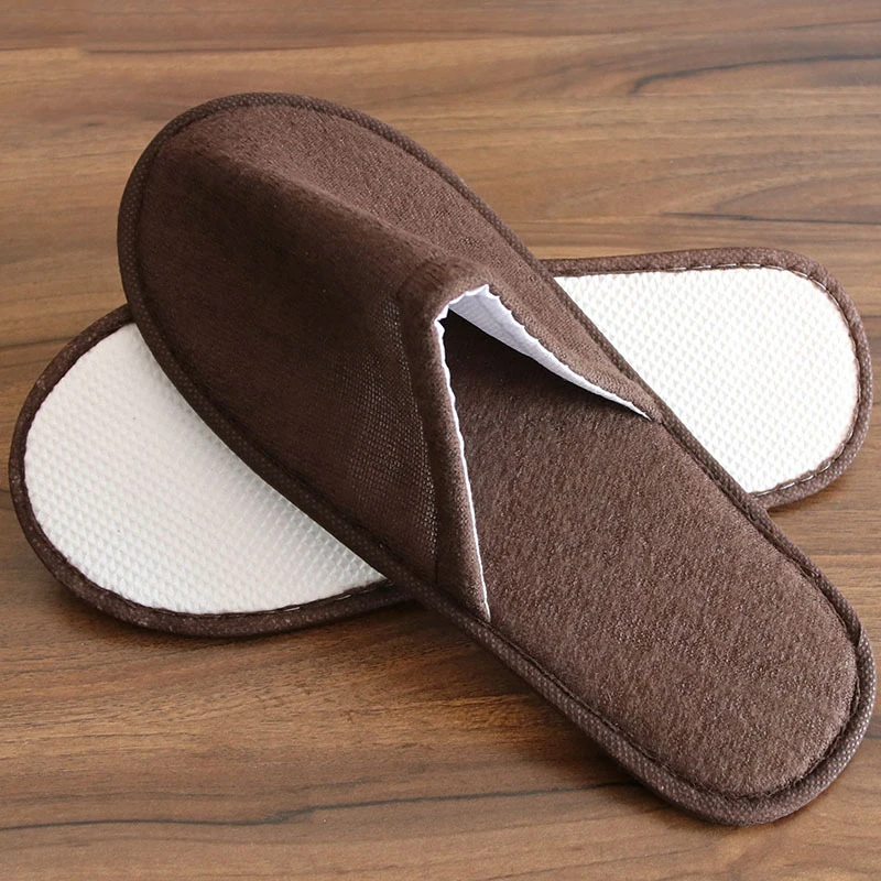 Top Trends: 1 Pair Disposable Slippers Men Women Portable Travel Spa Slipper Party Home Guest Indoor Slippers Unisex Closed Toe Shoes Shoppable Styles