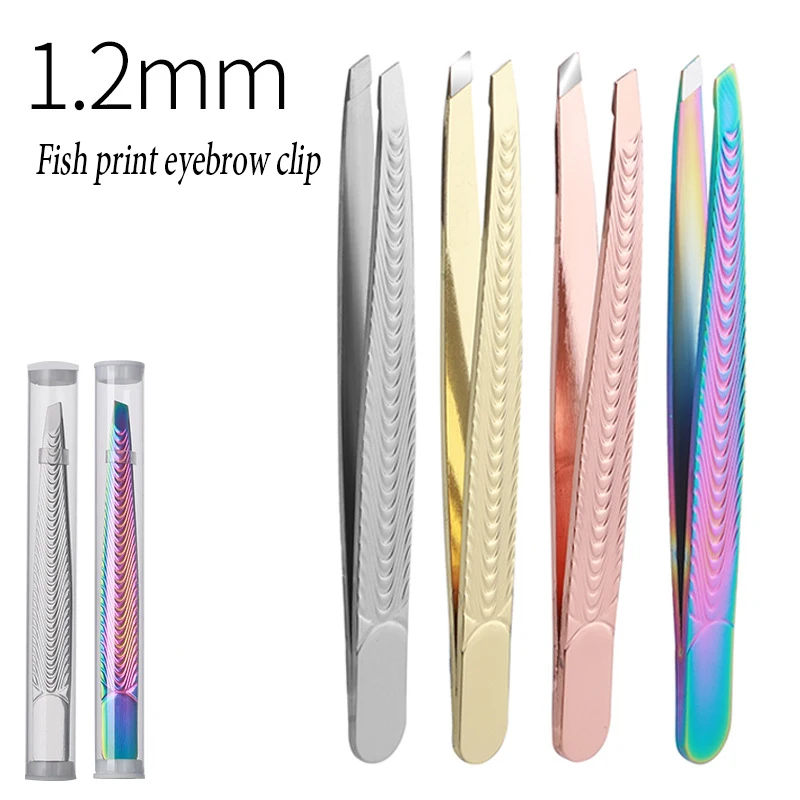 Top Trends: Eyebrows Tweezers Trimmer Professional Beard Eyelash Brow Hair Removal Plucker For Face Makeup Tool Man Or Women' Bag Shoppable Styles