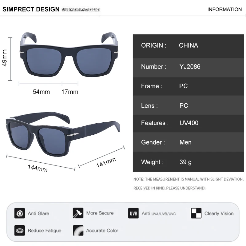 Top Trends: SIMPRECT Fashion Square Sunglasses For Men 2023 Luxury Brand Designer UV400 High Quality Vintage Retro Sun Glasses Women Gafas Shoppable Styles - Image 6