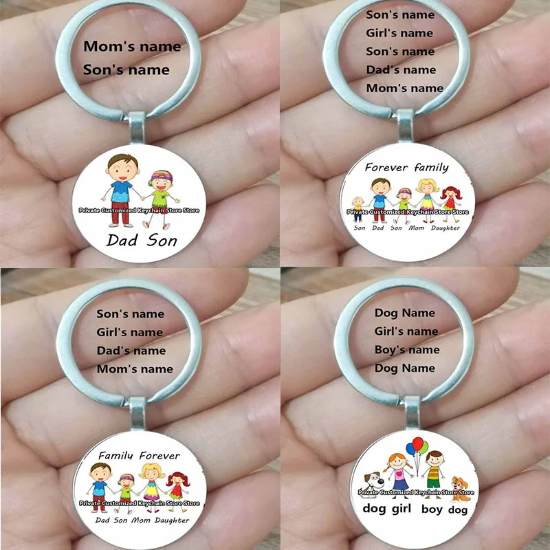 Top Trends: Cute Family Keychain Forever Family Beautiful Family Key Pendant Birthday Baptism Gift School Event Souvenirs Can Be Customized Shoppable Styles