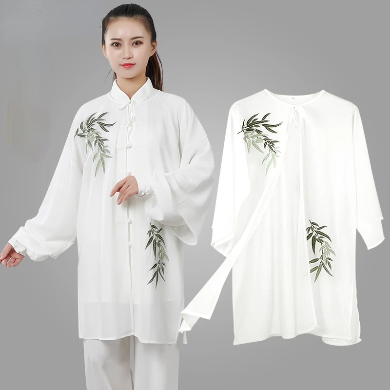 Top Trends: Traditional Chinese Clothing Adult Tai Chi Outfit Kung Fu Uniforms Coat Embroidery Casual Chinese Costumes Martial Arts Blouse Shoppable Styles