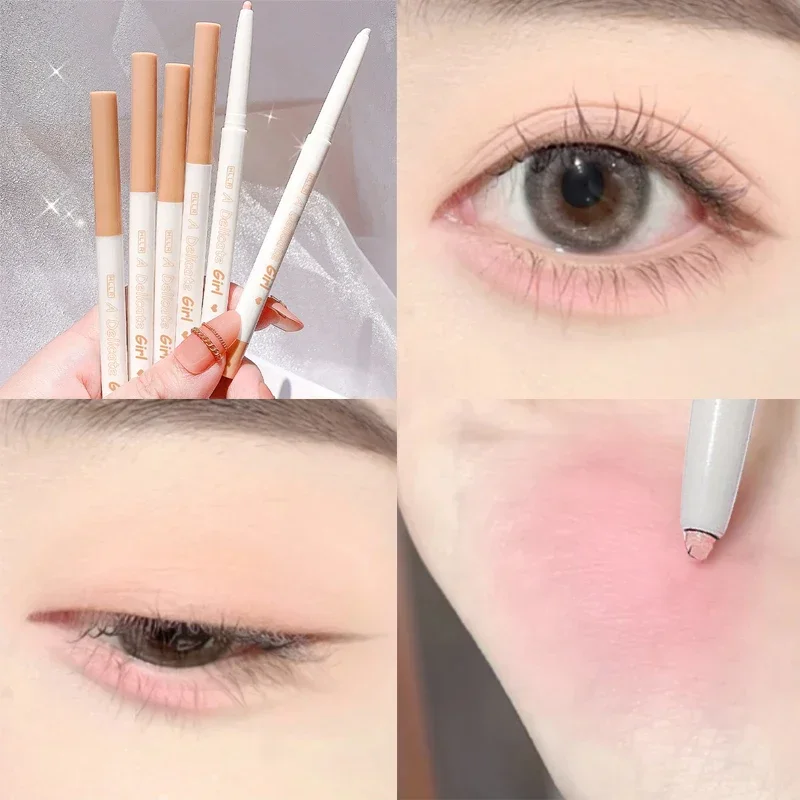 Top Trends: Long-lasting Pink Lying Silkworm Pen Pearlescent Matte Glitter Brighten Eye Contouring Shiny Smooth Eyeshadow Eyeliner Cosmetics Shoppable Styles