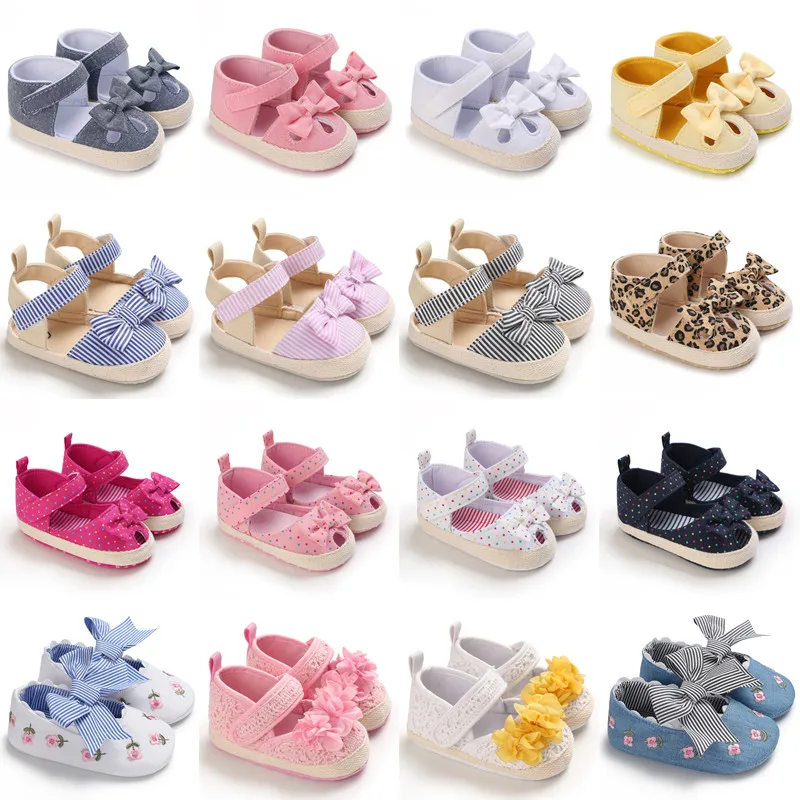 Top Trends: Newborn Toddler Baby Shoes Girl Baby Crib Shoes Princess Flower Bow Baby Cotton Sole First Walker Sneakers 0-18 Months Shoppable Styles