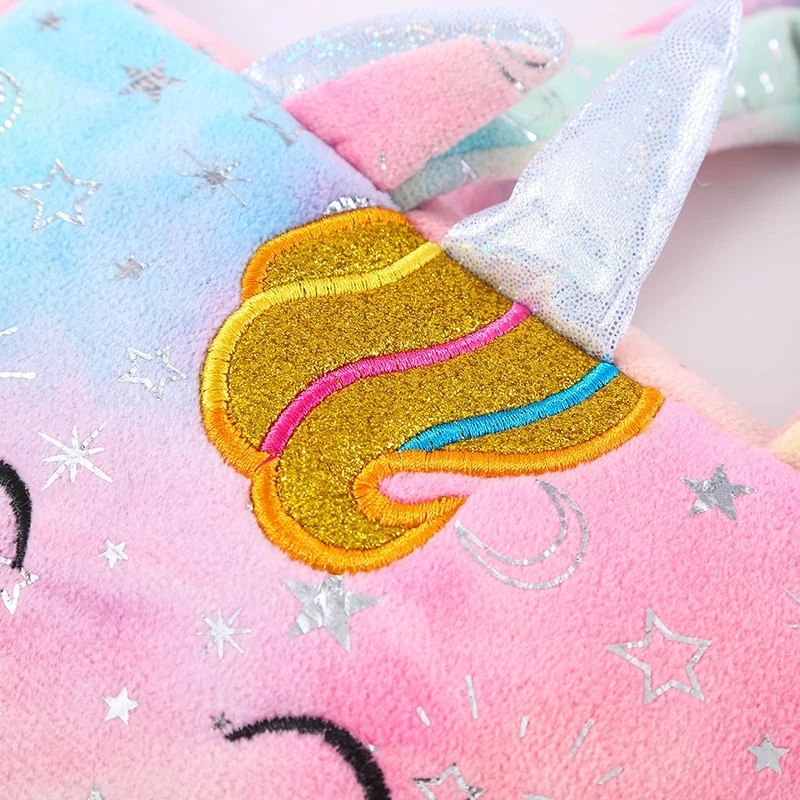 Top Trends: 2022 Unicorn Mini Soft Plush Shoulder Crossbody Bag Woman Girls Tied Dye HandBag Cute And Fresh Style Shinny Star Moon Bag Shoppable Styles - Image 3