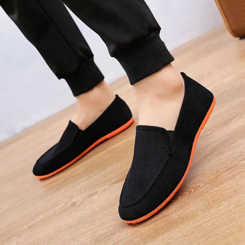 Top Trends: Old Men Breathable Canvas Loafers 2023 Summer Flat Jogging Driving Shoes Man Cheap Sneakers Plus Size Brand Vintage Casual Shoes Shoppable Styles