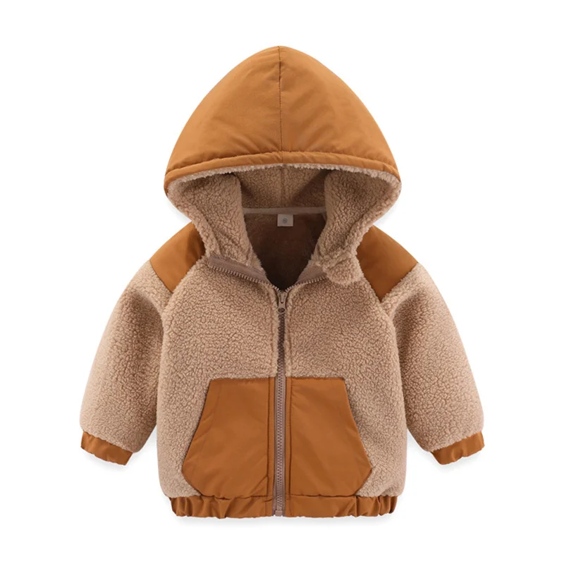 Top Trends: Jumping Meters 2-7T Winter Hood Baby Cartoon Zipper Boys Girls Jackets Coats Fahion Children's Outwear Fleece Coats Kids Clothes Shoppable Styles