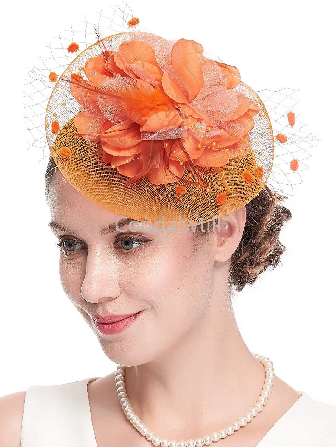 Top Trends: Lady Fancy Fascinators Hats For Womens Mesh Wedding Headwear Veil Flower Cocktail Tea Party Church Derby Hat Chapeu Feminino Shoppable Styles