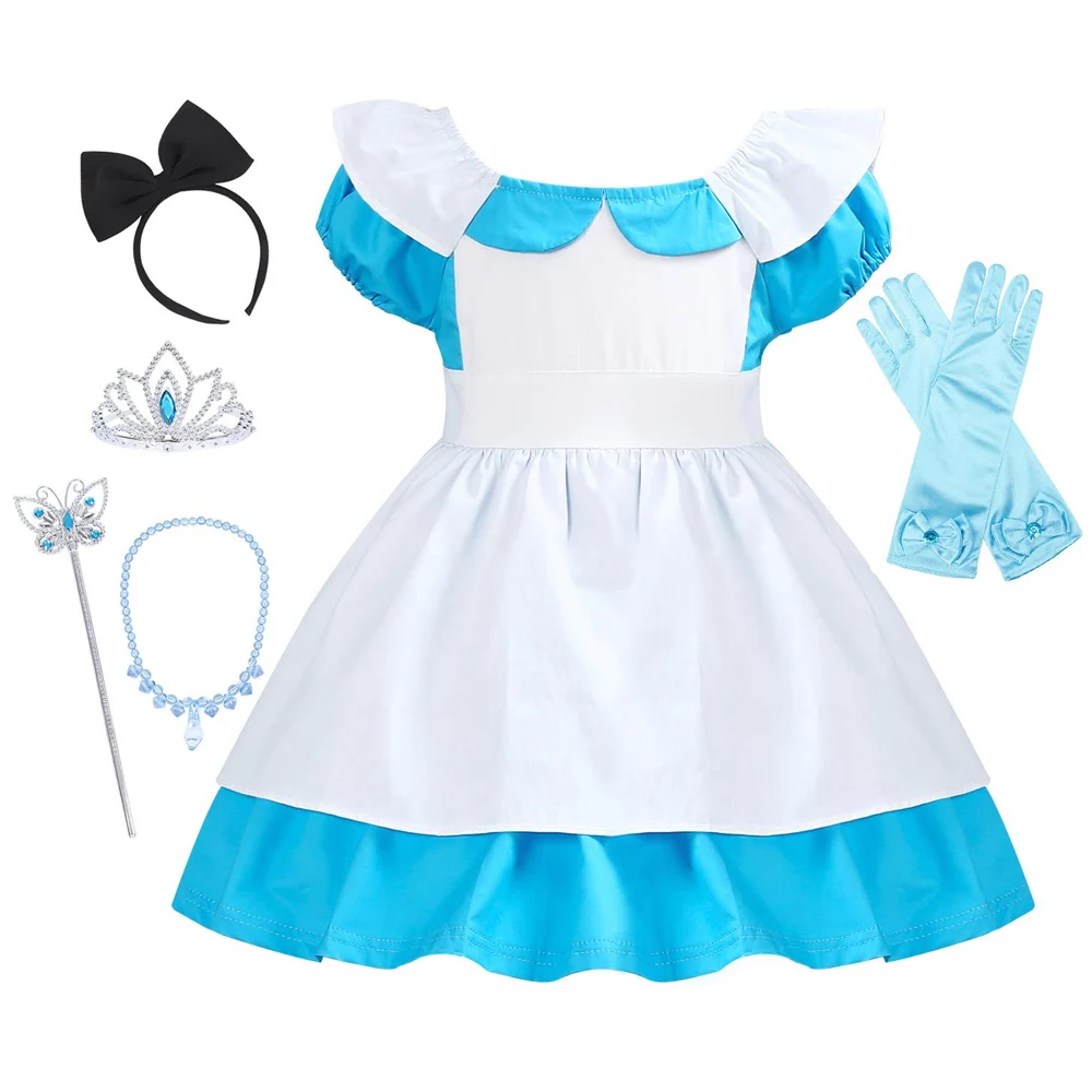 Top Trends: Jurebecia Alice In Wonderland Costume For Girls Birthday Princess Dress Up Clothes Easter Dresses Halloween Party Cosplay Outfit Shoppable Styles