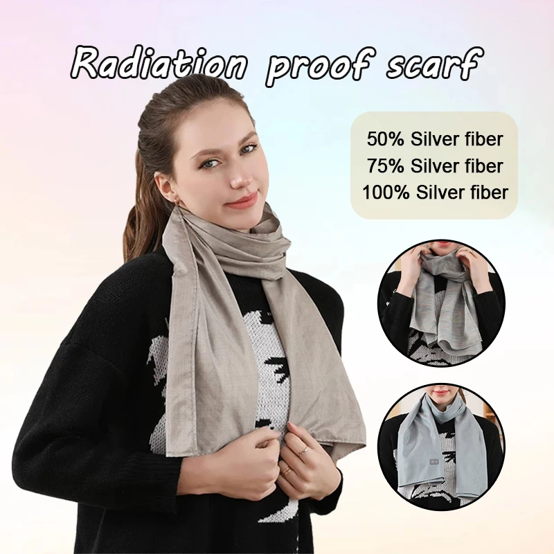 Top Trends: Anti Radiation Scarf Silver Fiber Electromagnetic Radiation Protective Scarf Computer EMF Shielding Neck Protection Scarves Shoppable Styles