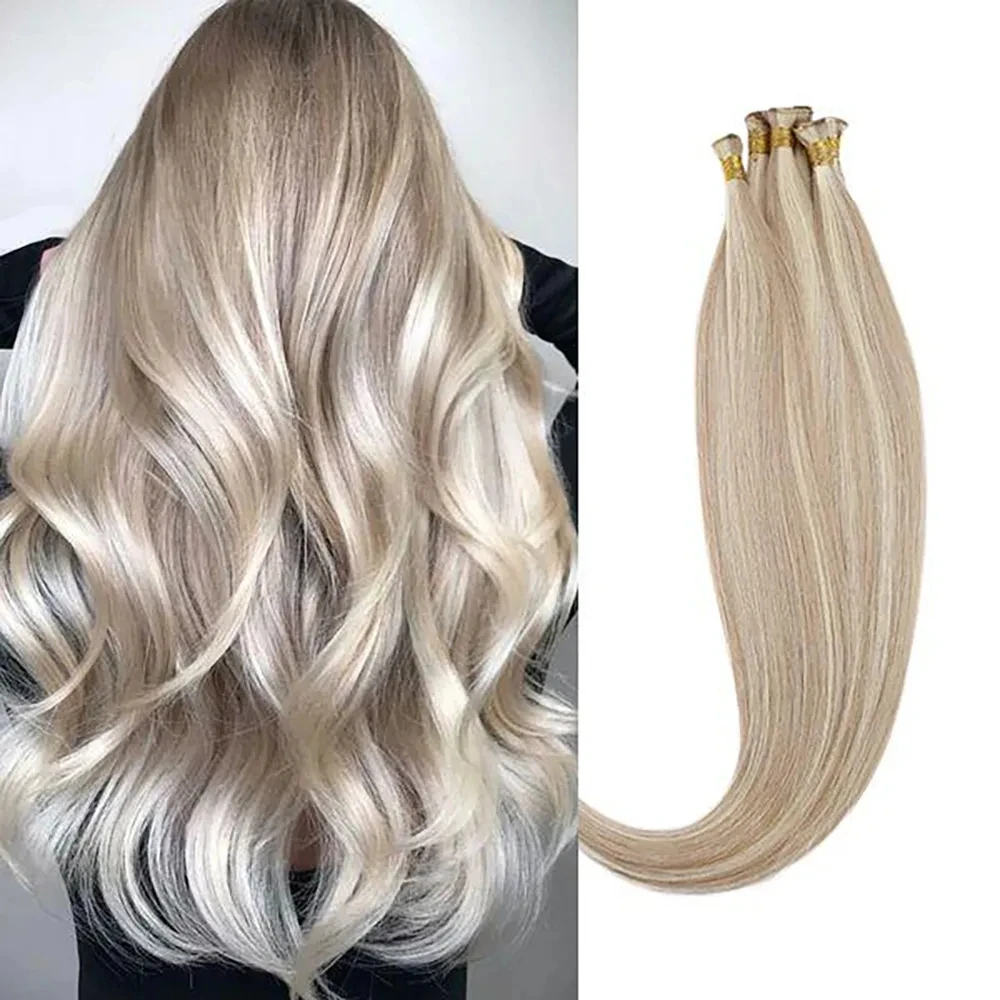 Top Trends: VeSunny Invisible Hand Tied Virgin Human Hair Weft Sew For White Woman 100% Human Hair Straight Remy Hair Bundle 10g / Bundle Shoppable Styles