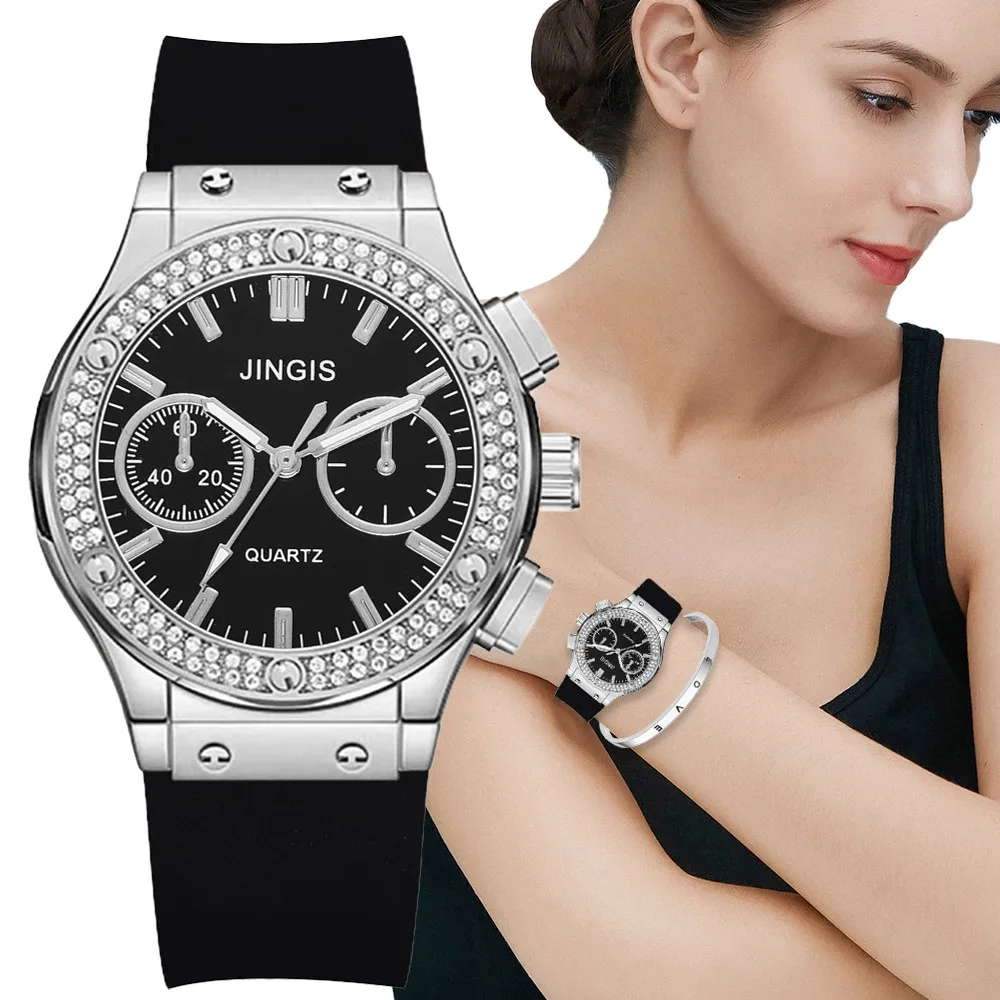 Top Trends: Fashion 2022 Rubber Women Watches Luxurious Brand Casual Diamond Female Quartz Wristwatches Simple Sport Clock Relogio Feminino Shoppable Styles