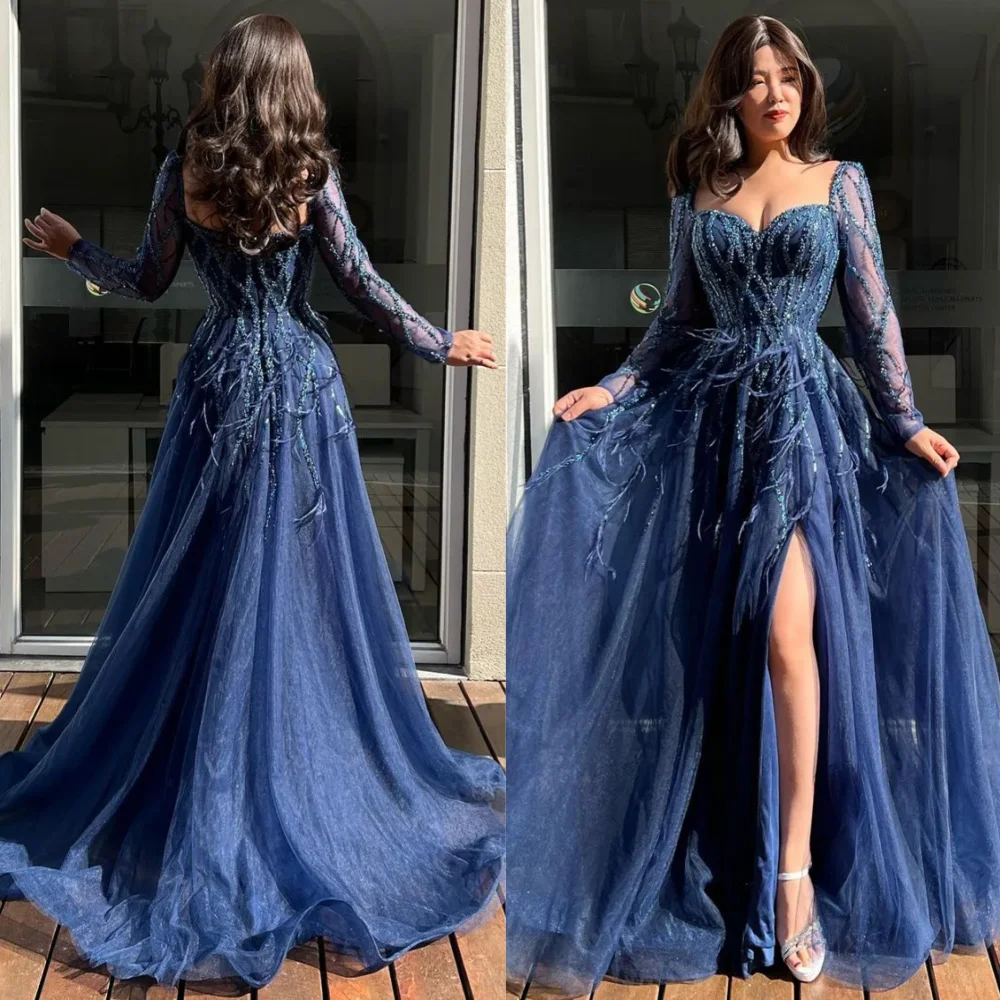 Top Trends: Elegant Sweetheart A-line Evening Dresses Tassel Lace Layered / Tulle Floor Length Prom Exquisite Vestidos De Nocheفساتين Shoppable Styles