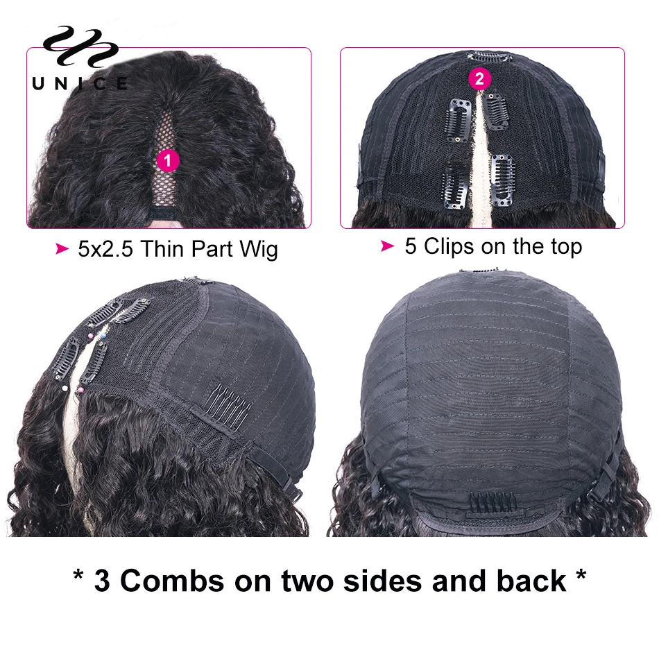 Top Trends: UNice V Part Wig Deep Curly Human Hair Wigs Upgrade U Part Wig No Glue No Leave Out Upart Wig Human HairBlend With Your Hairline Shoppable Styles - Image 6