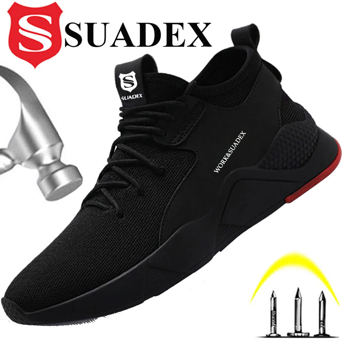 Top Trends: SUADEX Men Work Safety Shoes Steel Toe Cap Anti-Smashing Puncture Proof Construction Work Boots Non-Slip Breathable Work Shoes Shoppable Styles