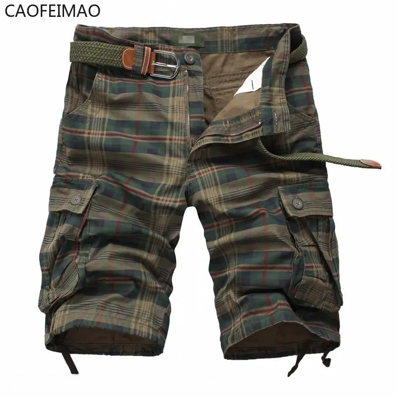 Top Trends: Men's Medium Pants Summer Cotton Comfortable Outdoor Sports Beach Pants Trend Plaid Shorts Loose Straight Large Size Cargo Pants Shoppable Styles