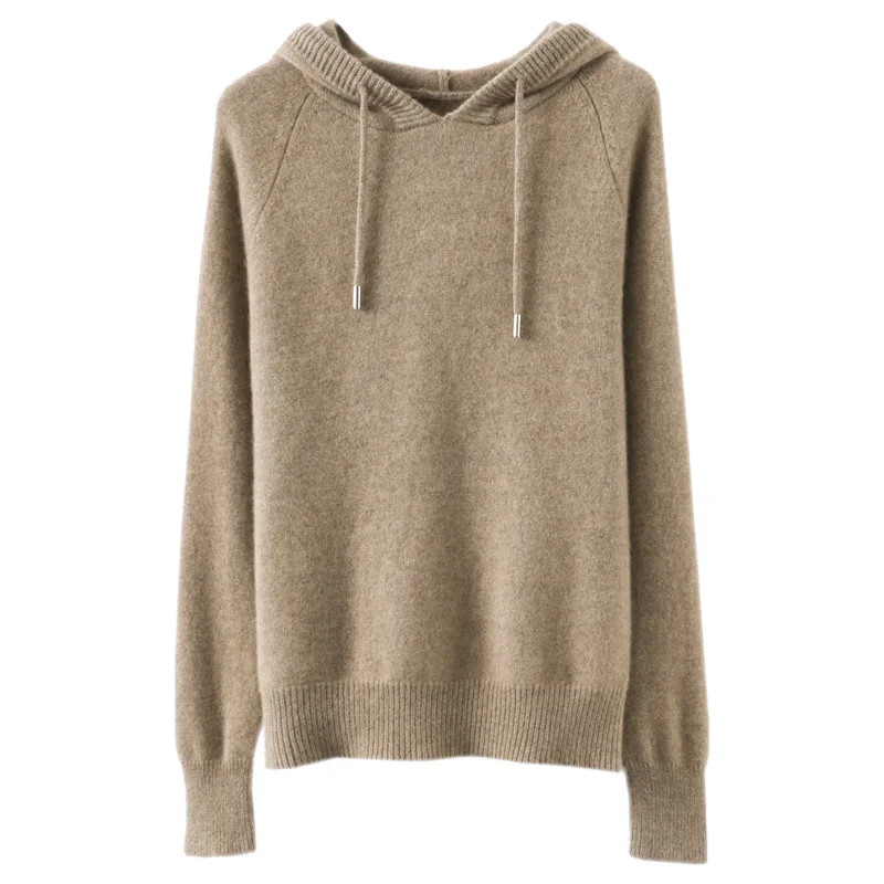 Top Trends: YSZWDBLX Women Pullover Sweater Hooded Jumper Korean Loose Solid Long Sleeve Casual Autumn Winter Thick Warm Knitted Sweaters Shoppable Styles - Image 5