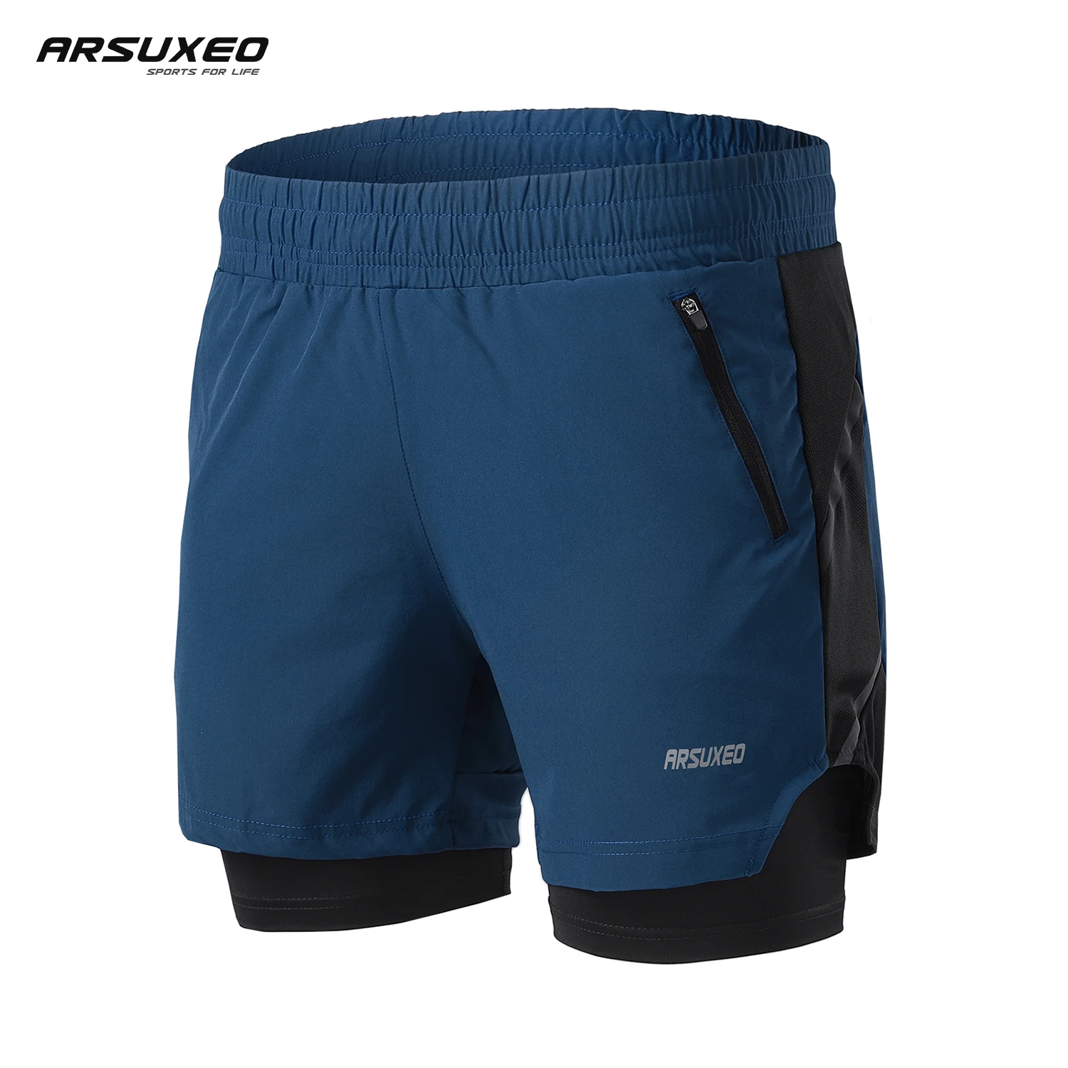 Top Trends: ARSUXEO Men Running Shorts 2 In 1 Gym Clothing Summer Sports Pants Fitness Yoga Exercise Jogging Breathable Bicycle Shorts Male Shoppable Styles