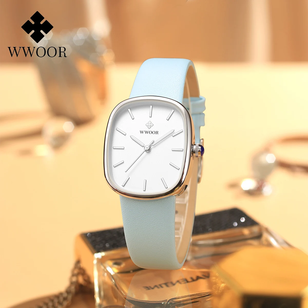 Top Trends: WWOOR Elegant Woman Watch Top Brand Luxury Waterproof Ladies Wrist Watch Fashion Leather Quartz Wristwatch Gift Relogio Feminino Shoppable Styles